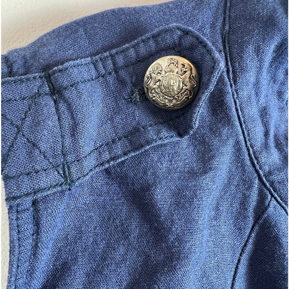 Ralph Lauren Girls Navy Blue Vest Size 16 Linen Blend - Picture 9 of 14